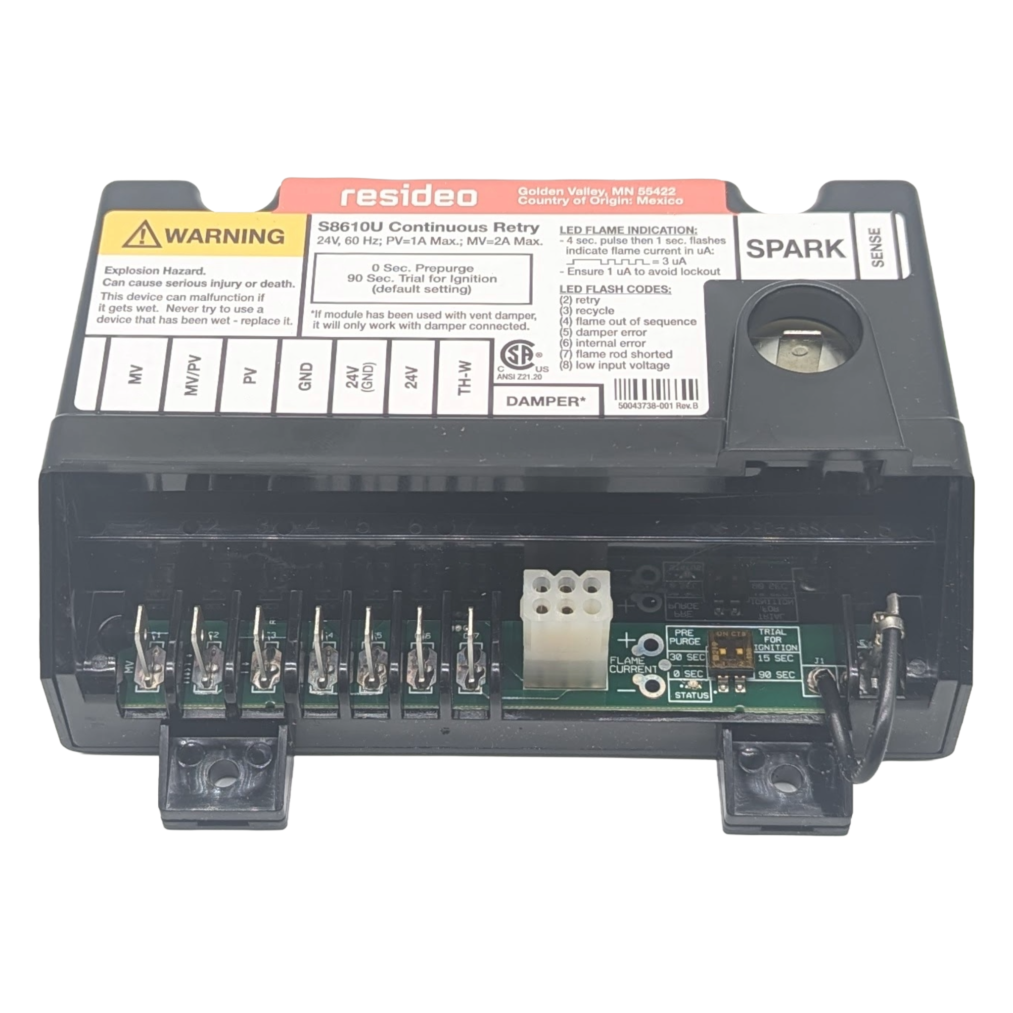 Módulo Ignición Universal Piloto Intermitente Honeywell S8610U