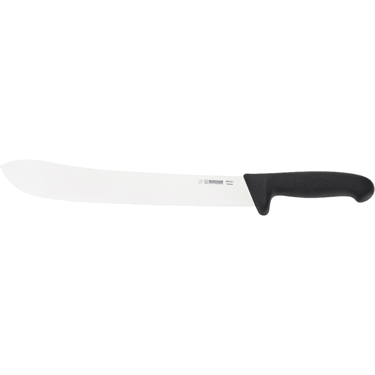 Cuchillo curvo de despiece Giesser 6005 30 de 12 pulgadas con mango negro