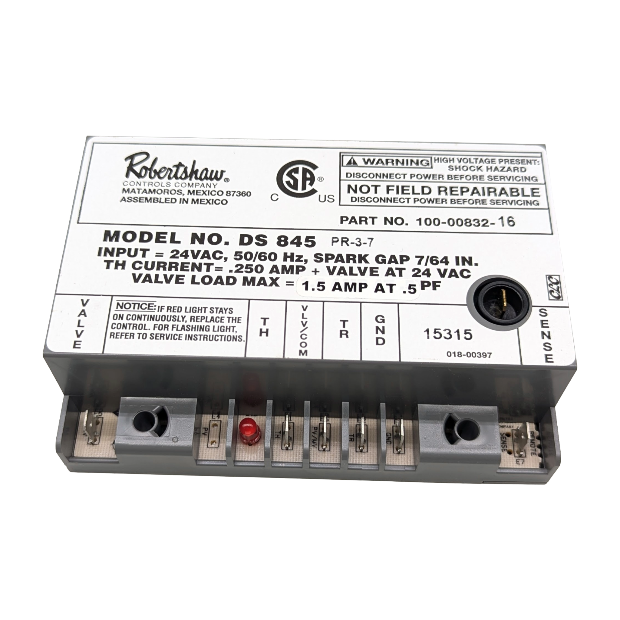 Módulo de Ignición Directa DSI DS 845 24VAC - Robertshaw